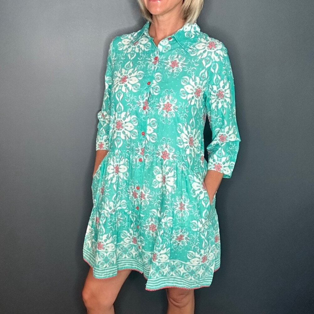 NWT MODAPOSA Alcee Resort Shirt Dress Mediterranean Style Size XL
